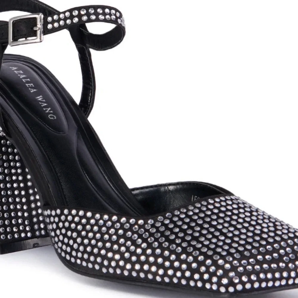 Chic Black Studded Heels